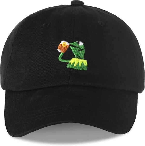 Adjustable Kermit The Frog Embroidered Baseball Cap - Unisex Classic Dad Trucker Hat