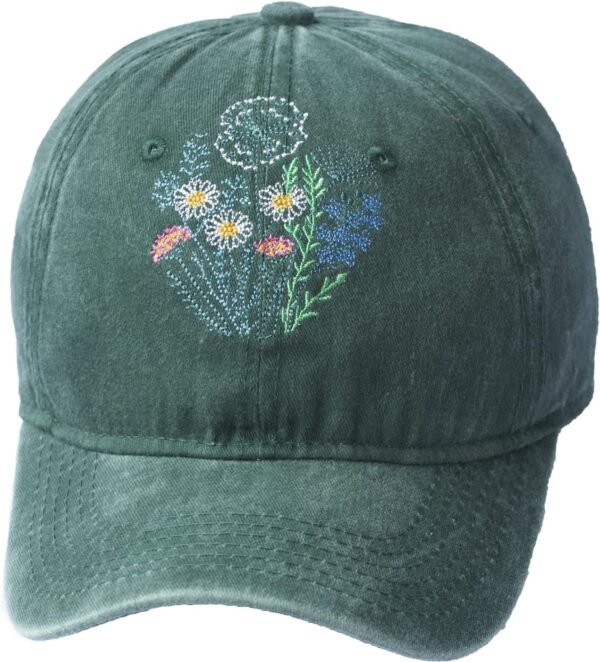 Green Dad Hat Men Women Embroidered Baseball Cap Low Profile Father's Day  Hat Vintage Adjustable Washed Unisex